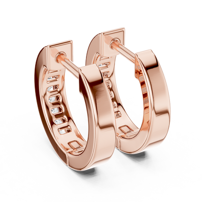 channel-set diamond huggie hoop earrings