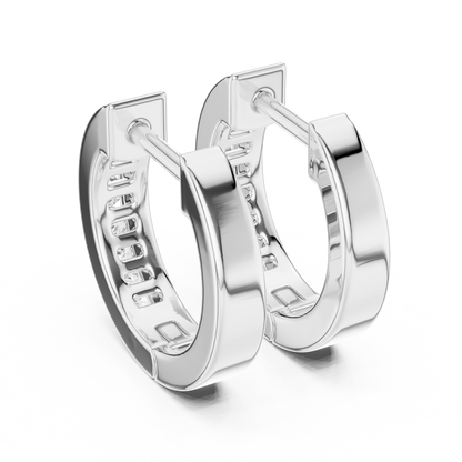 channel-set diamond huggie hoop earrings
