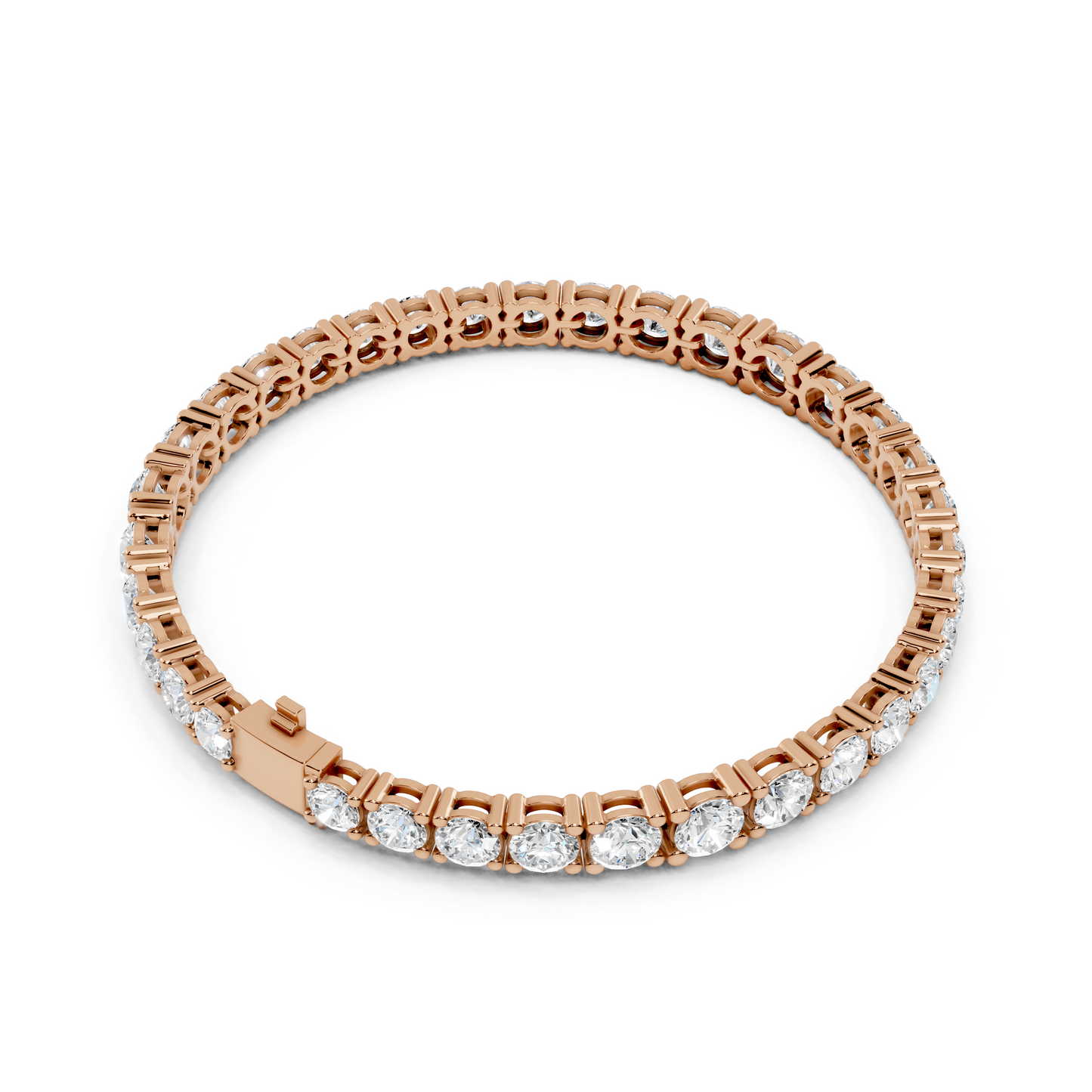 round diamond tennis bracelet