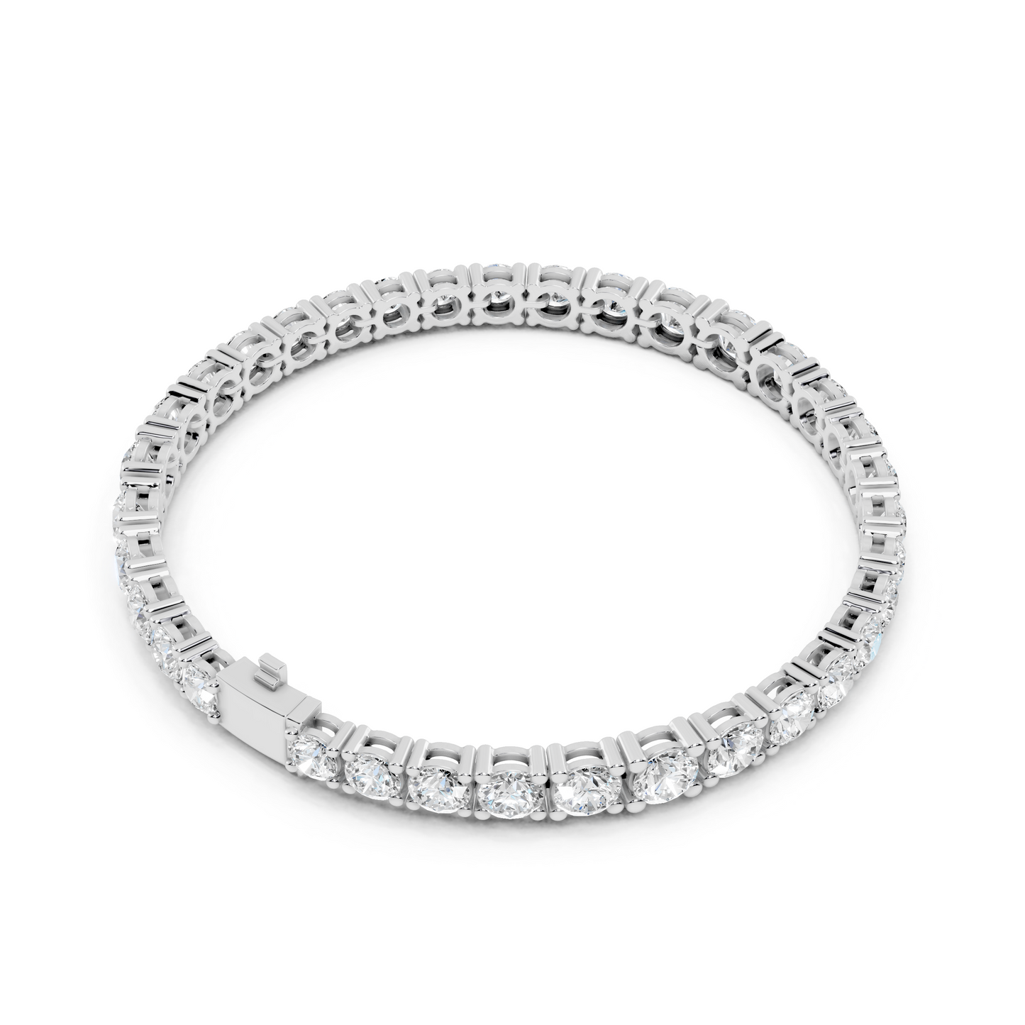 round diamond tennis bracelet
