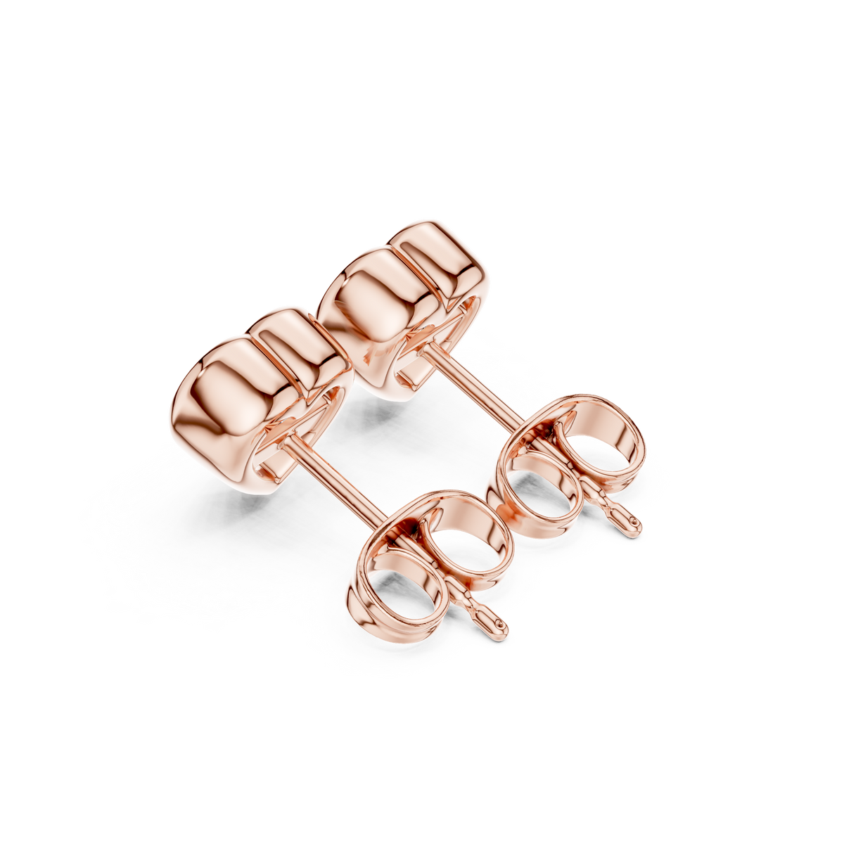 celeste heart bezel diamond earrings
