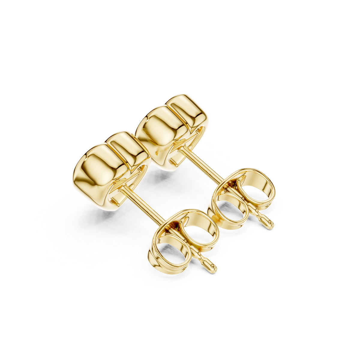 celeste heart bezel diamond earrings