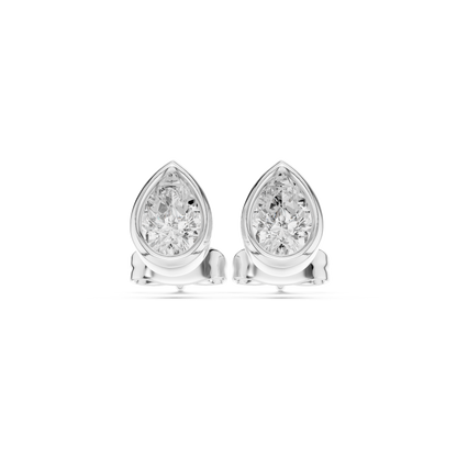 Celeste Pear Bezel Diamond Earrings