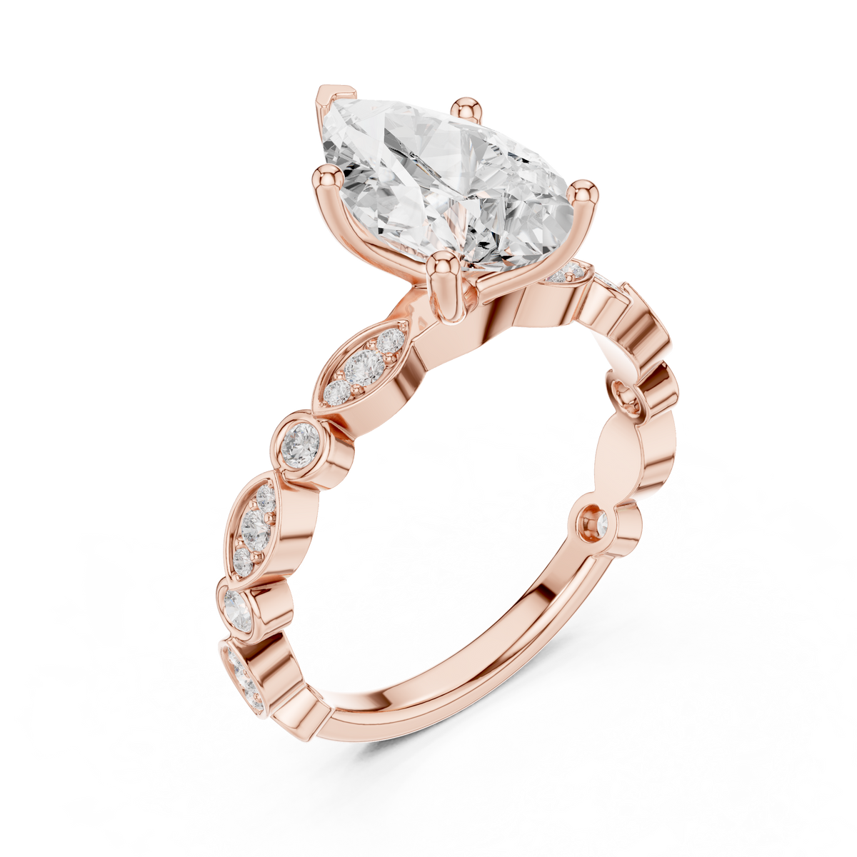 pear cut diamond engagement ring
