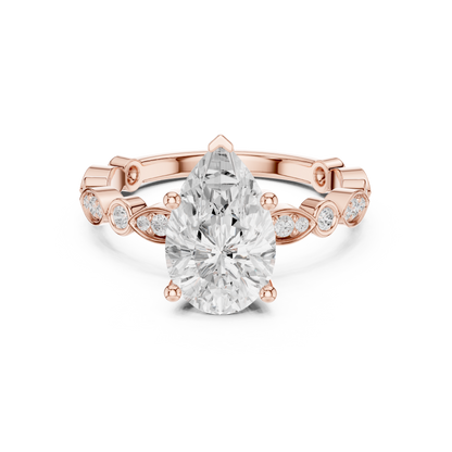 Pear Cut Diamond Engagement Ring