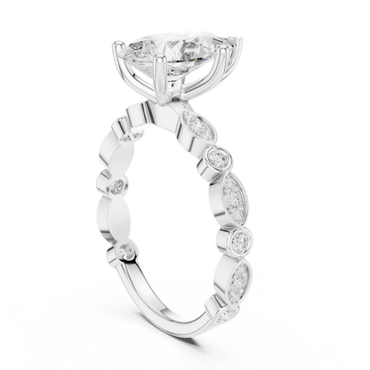 Pear Cut Diamond Engagement Ring