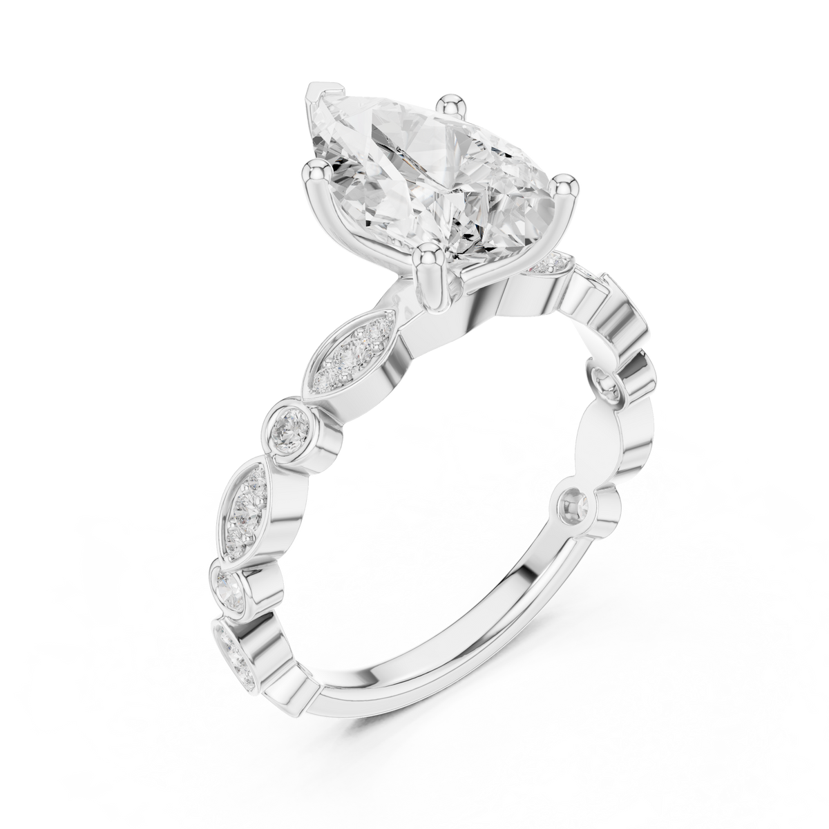 pear cut diamond engagement ring