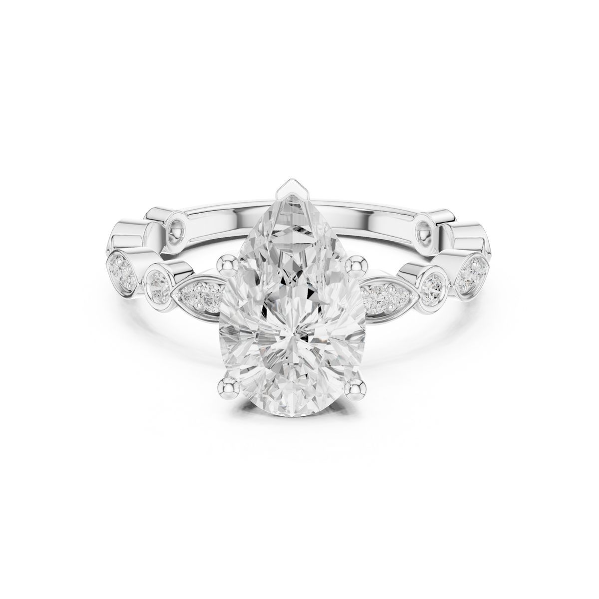 pear cut diamond engagement ring