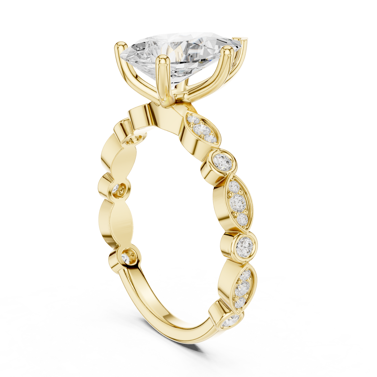 pear cut diamond engagement ring