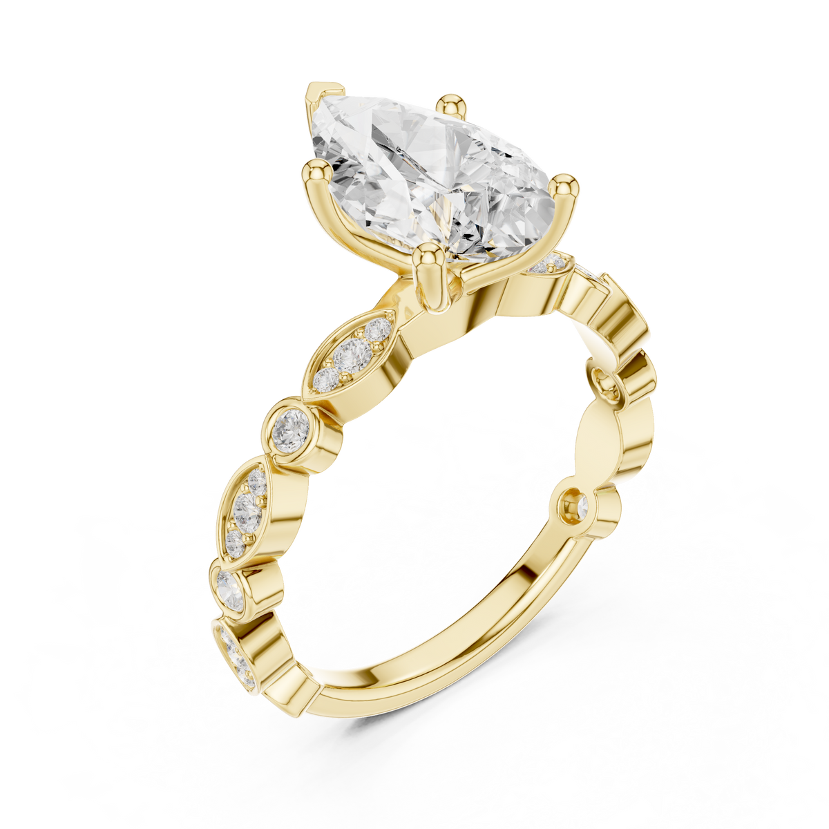 pear cut diamond engagement ring