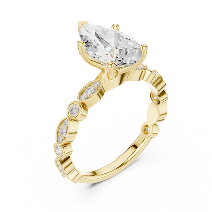 Pear Cut Diamond Engagement Ring
