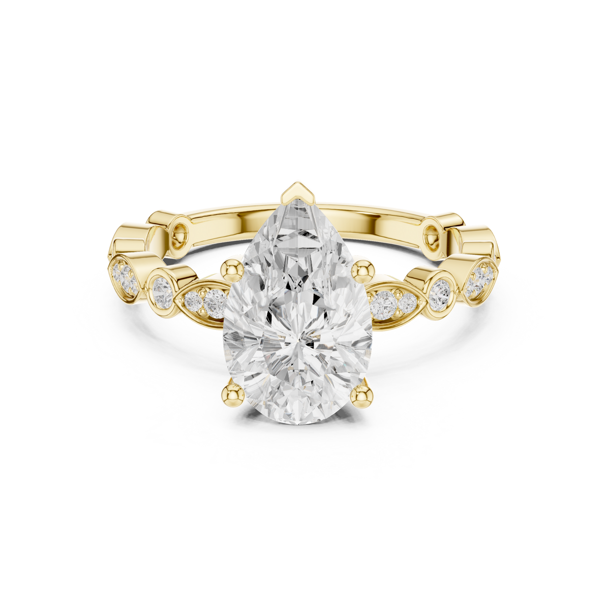 pear cut diamond engagement ring