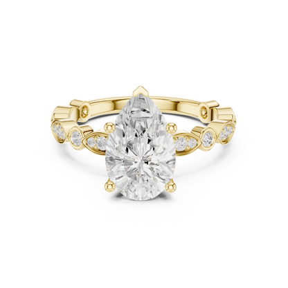 Pear Cut Diamond Engagement Ring