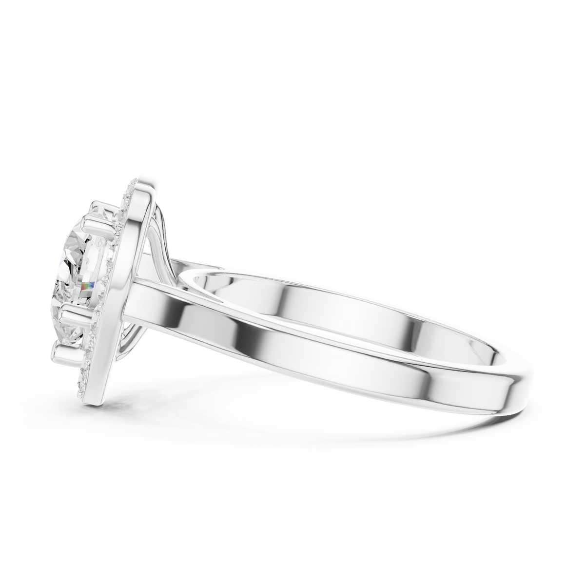 heart shaped halo engagement ring