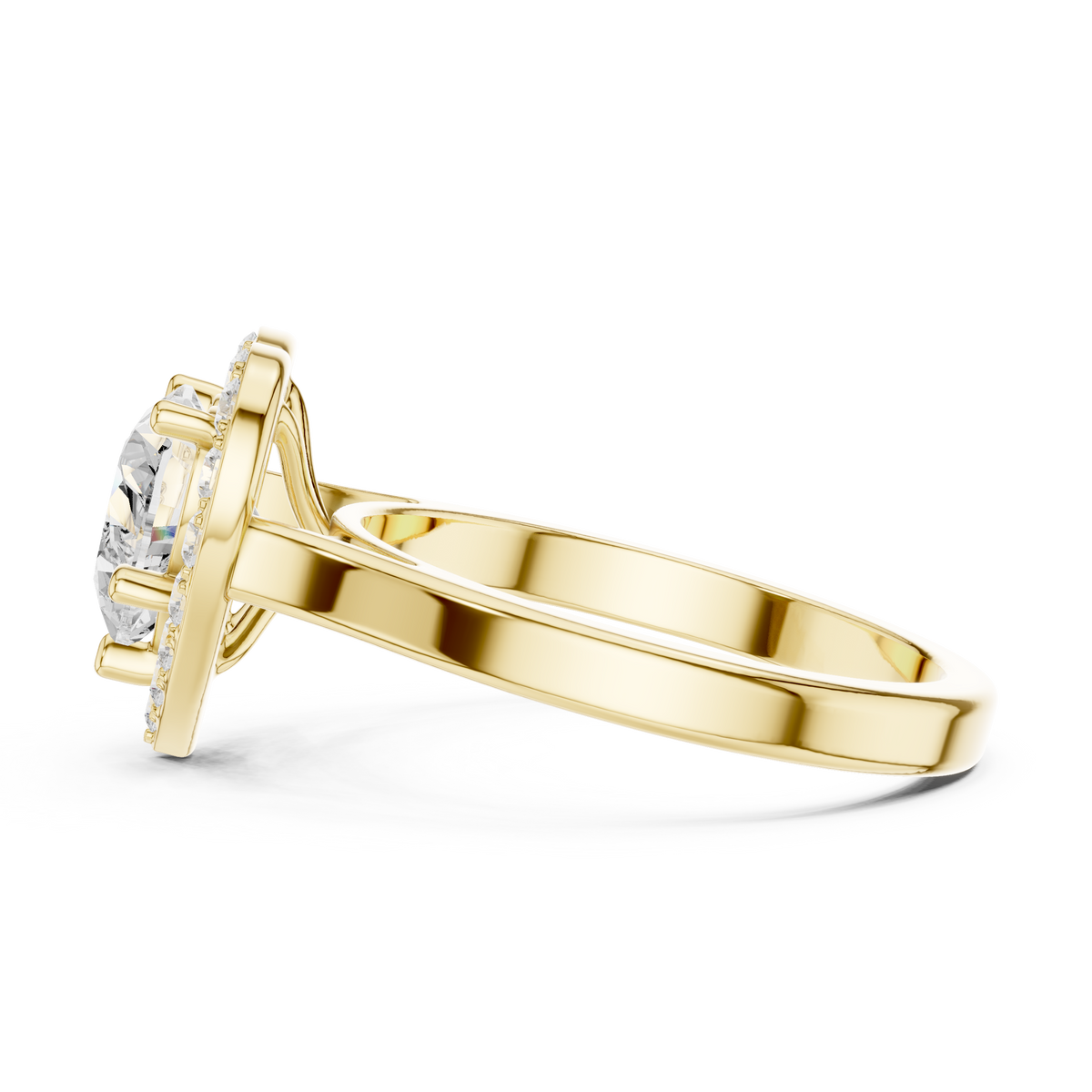 heart shaped halo engagement ring