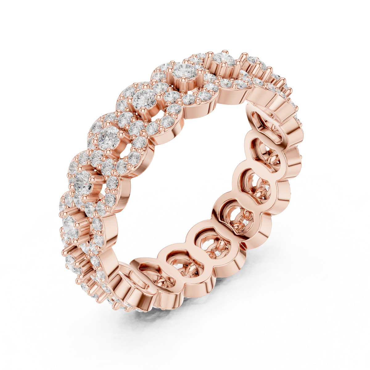 round diamond full eternity band ring