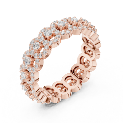 Round Diamond Full Eternity Band Ring