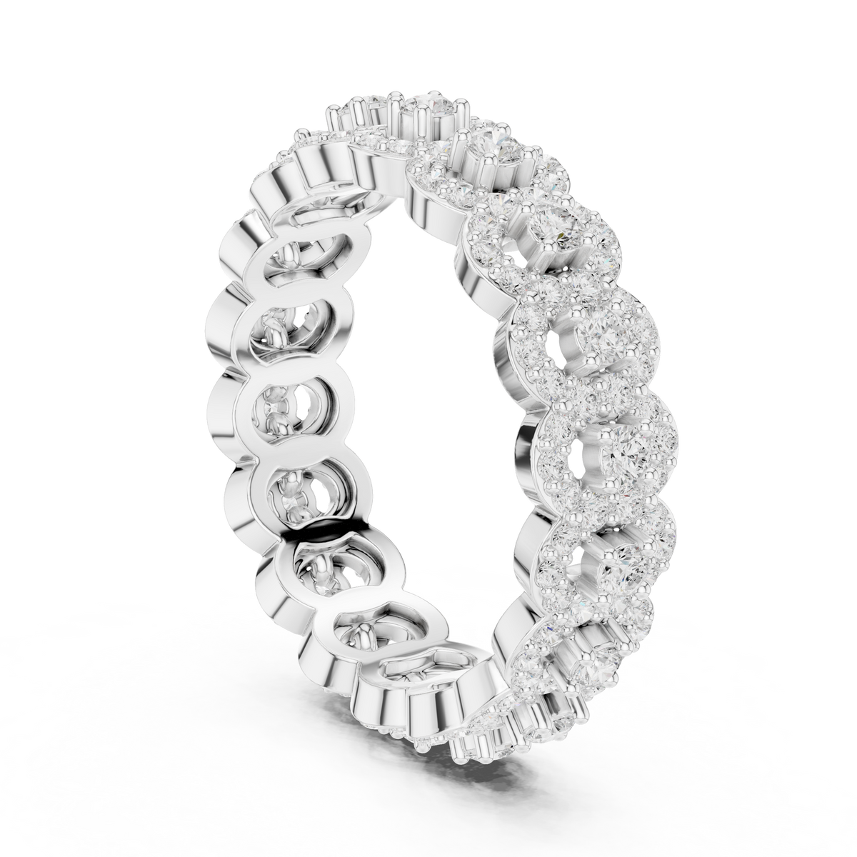 round diamond full eternity band ring