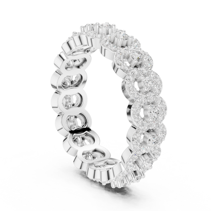 Round Diamond Full Eternity Band Ring