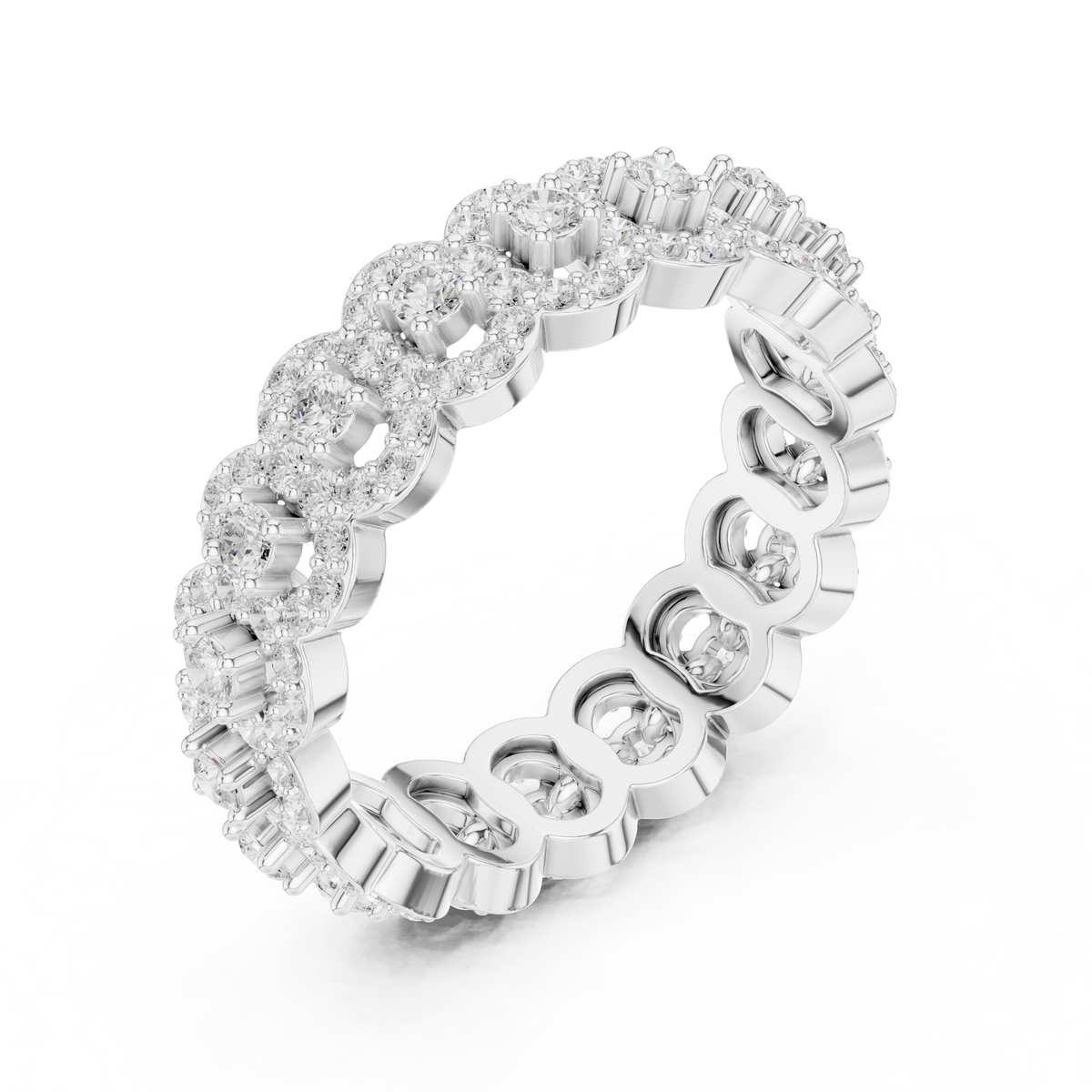 round diamond full eternity band ring