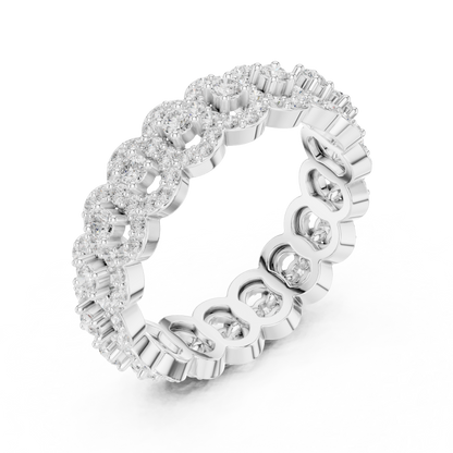 Round Diamond Full Eternity Band Ring