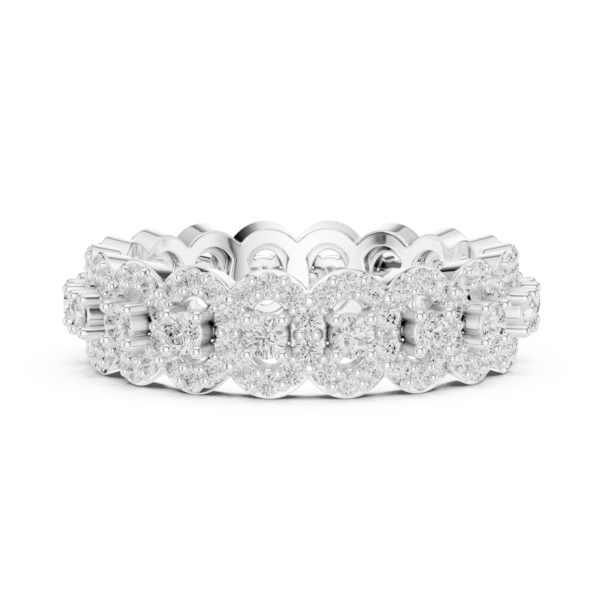round diamond full eternity band ring