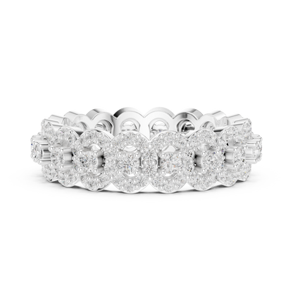 Round Diamond Full Eternity Band Ring