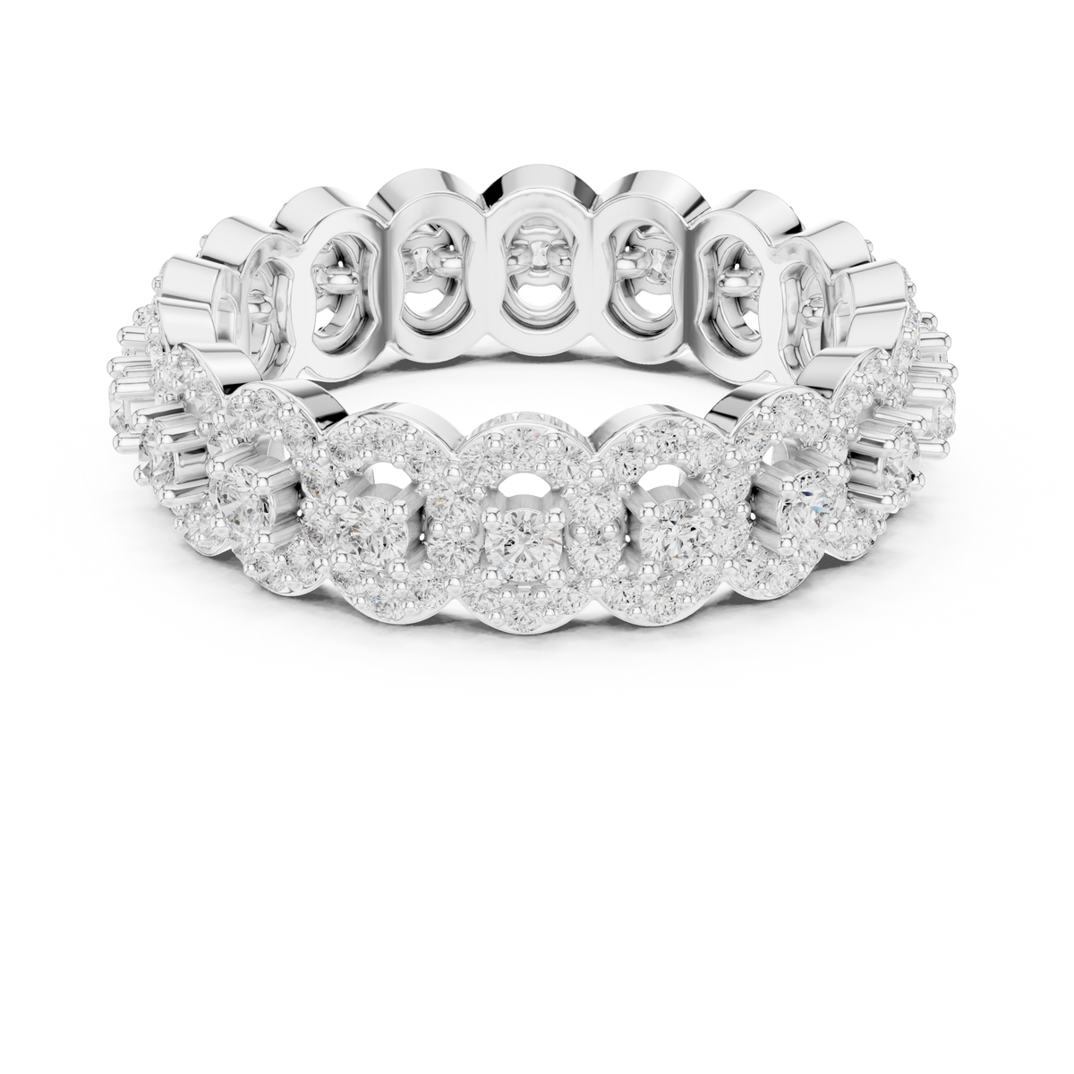 round diamond full eternity band ring