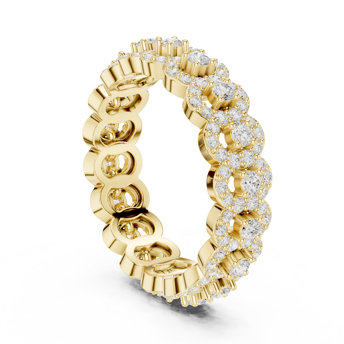 round diamond full eternity band ring