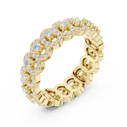 Round Diamond Full Eternity Band Ring