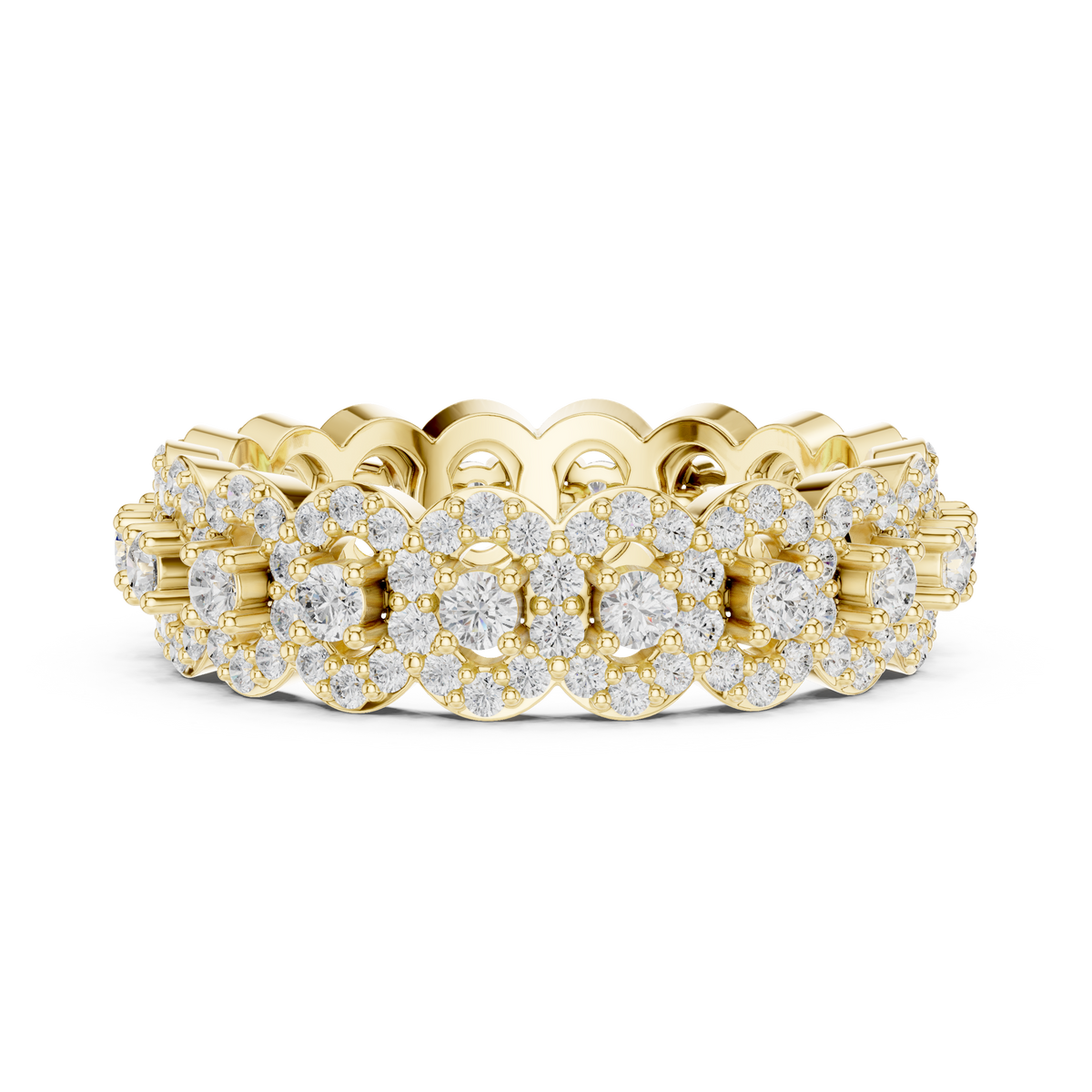 round diamond full eternity band ring