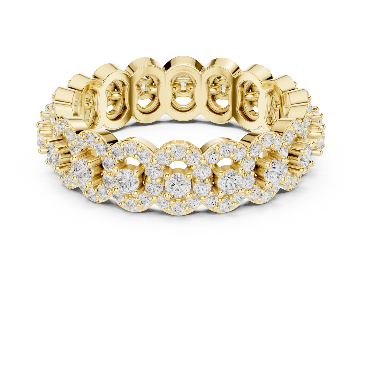 round diamond full eternity band ring