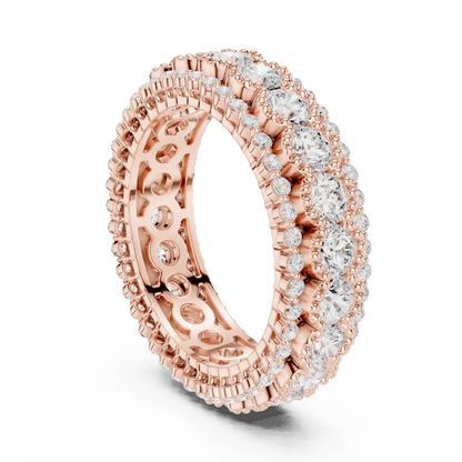 Triple Row Diamond Eternity Ring