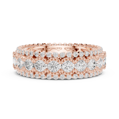 Triple Row Diamond Eternity Ring