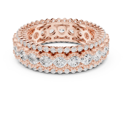 Triple Row Diamond Eternity Ring