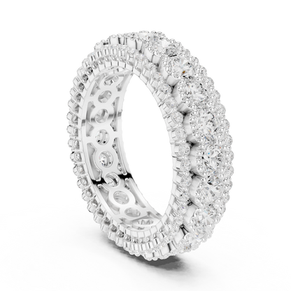 Triple Row Diamond Eternity Ring