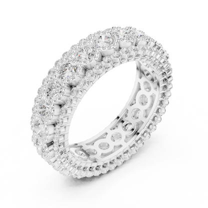 Triple Row Diamond Eternity Ring