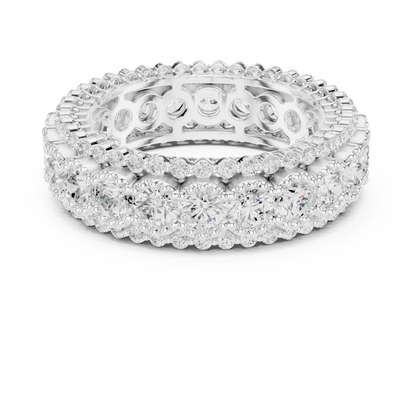 Triple Row Diamond Eternity Ring
