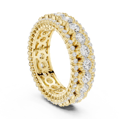 Triple Row Diamond Eternity Ring