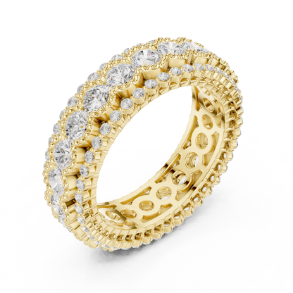 Triple Row Diamond Eternity Ring