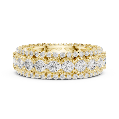Triple Row Diamond Eternity Ring