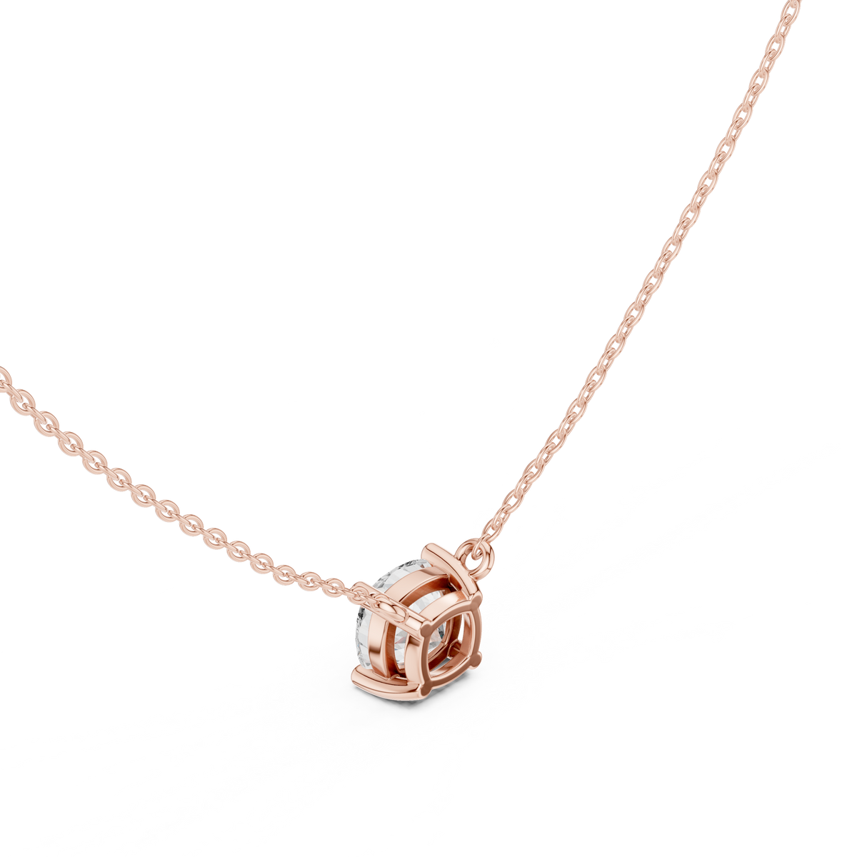 basket cushion diamond pendant necklace