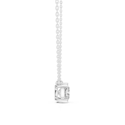 Basket Cushion Diamond Pendant Necklace