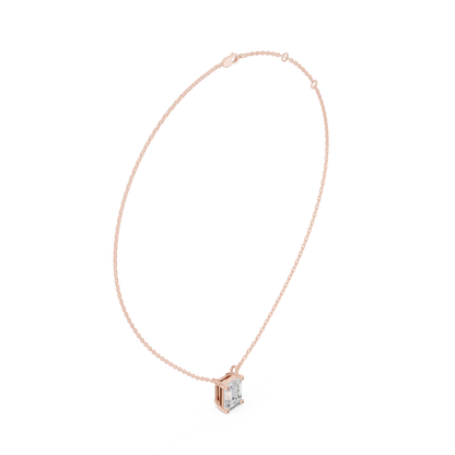 Basket Emerald Diamond Pendant Necklace