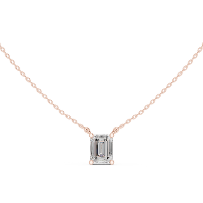 Basket Emerald Diamond Pendant Necklace