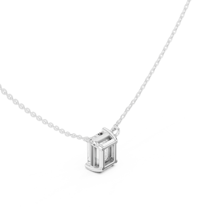Basket Emerald Diamond Pendant Necklace