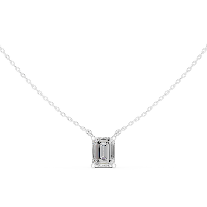 Basket Emerald Diamond Pendant Necklace