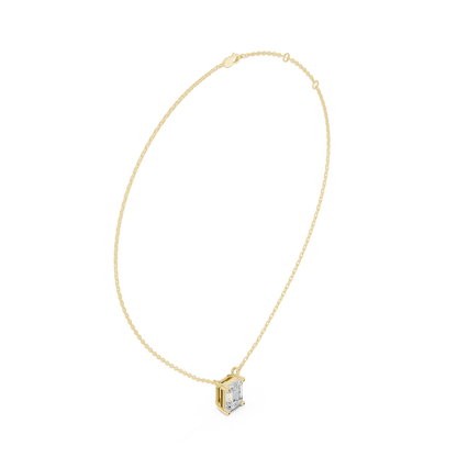 Basket Emerald Diamond Pendant Necklace