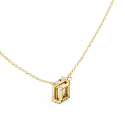 Basket Emerald Diamond Pendant Necklace