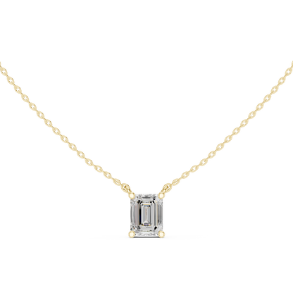 Basket Emerald Diamond Pendant Necklace